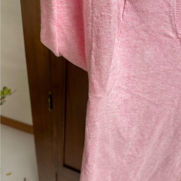 J Crew 💯 cotton pink Teddie sweater SM 16 in pit pit crew neck - Picture 5 of 8